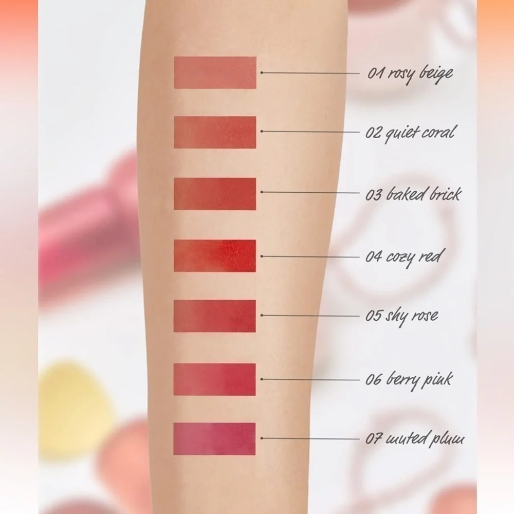 I'M MEME Lip Stain - Color Key Ring Velvet Tint -, Highly-pigmented- Rosy Beige